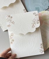 Cartes d'invitation de graduation personnalisées de luxe avec gaufrage et estampage à chaud et enveloppes