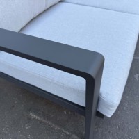 Ensemble de jardin modulable en aluminium 8 places toutes saisons avec table réglable en hauteur, mobilier d'extérieur, sièges d'angle et canapé