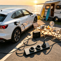 Chargeur de véhicule électrique portable 16A 3,5kW 240V Mode 2 EVSE avec déchargeur V2L Type 2 GB/T, application Tuya, personnalisation OEM ODM