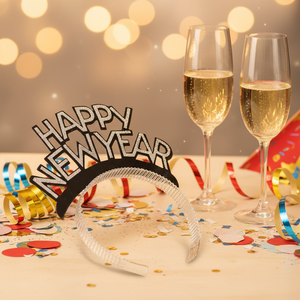 Accessori per Festa di <span class=keywords><strong>Capodanno</strong></span>, Cerchietti in Alluminio 'Felice Anno Nuovo' per Feste di Fine Anno - Product Image 5