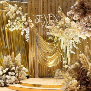 Collection de fleurs artificielles dorées de luxe, fleurs décoratives de mariage, couronnes et plantes pour arrangements floraux de mariage DIY - Product Image 3