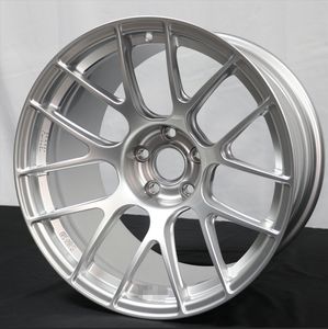 Rines de Carreras de Aleación de Aluminio Forjado Plateado de Alto Brillo, Totalmente Personalizables para BMW, <span class=keywords><strong>Mercedes</strong></span>, Tesla, Audi, Toyota, Honda - Product Image 4