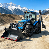 Livraison Gratuite Euro5 CE EPA Tracteur Agricole Chargeur-Excavateur Attelage de Tracteur à Trois Points pour Travaux Rurales et Agricoles