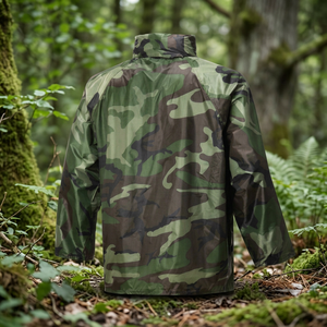 MAINTAIN Camo Denim <b>Safari</b> Waterproof Rain <b>Jackets</b>-Long Length Detachable Hood & Custom Options - Product Image 4