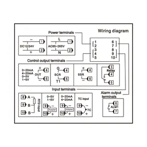 Thermostat universel industriel SINOTIMER MC100, entrée PT100 K, thermocouple, régulateur de température numérique PID, relais - Product Image 3