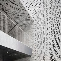 Panneau mural perforé en aluminium découpé au laser, design de façade moderne, décoration extérieure, mur-rideau en aluminium