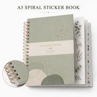 Libro de Pegatinas Promocionales de Alta Calidad con Espiral, Papel Recubierto de PP con Diseño de Dibujos Animados