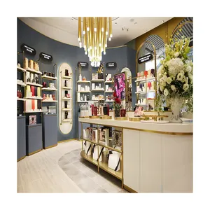 Boutique Retail Shop Hair Products Display Cabinet Beauty Supplies Store Furniture Wig Shop Display Fixtures Wall Showcase