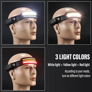 Linterna frontal LED COB recargable de alta potencia a prueba de agua para camping, con sensor, brillante, linterna de cabeza, linterna de mano. - Product Image 5