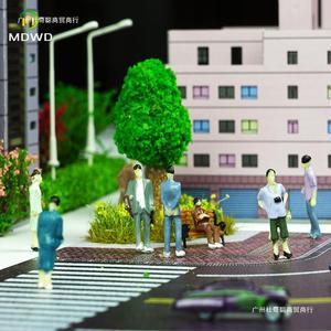 ฟิกเกอร์จิ๋วสำหรับแบบจำลองสถาปัตยกรรม ขนาด 1:25 ถึง 1:200 ฟิกเกอร์คนหลากสีสันสำหรับการสร้างฉากไดโอรามา - Product Image 4