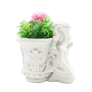 Vaso Decorativo a Forma di Angioletto in Resina da 8 Pollici, Statua di Angioletto per Giardino, Balcone, Vaso per Piante Succulente - Product Image 5