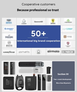 Xách tay Mini USB sạc máy bơm không khí Độ chính xác cao kỹ thuật số cảm biến áp suất được xây dựng trong Led đèn pin ABS cho lốp bơm phồng - Product Image 4