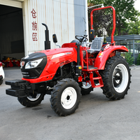 Supplier Grosir Traktor 4WD 50hp 60hp 70hp Bersertifikasi CE EPA untuk Kebun, Rumah Kaca, dan Pertanian