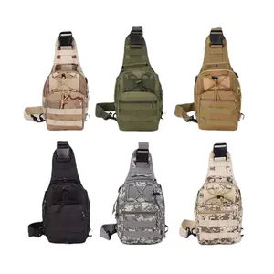 Nylon Camouflage Chest Crossbody Bag for Men - Perfect for Travel, Hiking, and Tactical Use