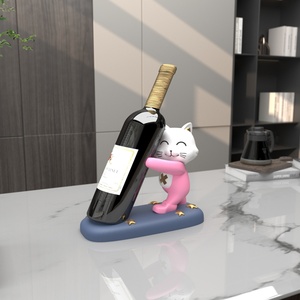 Artesanías creativas de resina de gama alta, adornos de gato de lujo, estante de vino/Decoraciones de gabinete, sala de estar, porche, aparadores inspirados en la naturaleza - Product Image 6