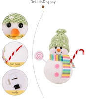 Nouveauté : Lampe LED Bonhomme de Neige Lumineux pour Décoration de Table de Noël, Ornement de Scène Intérieure Festive