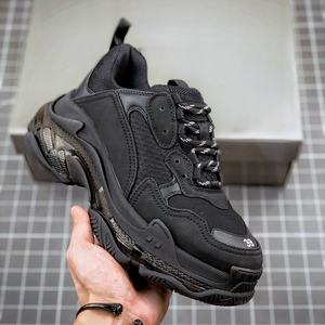 Luxury Black Lace-Up Genuine Leather Shock Resistant Running Shoes <b>Men's</b> Casual Fashionable Trendy Sports Walking Massage - Product Image 4