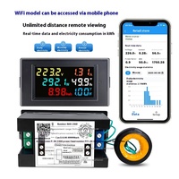 Nouveau compteur intelligent monophasé multi-fonction AC affichage numérique compteur d'énergie domestique ampèremètre compteur multifonction