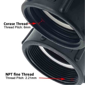 S60 X 6 Water Adapter to 12mm, 19mm, 25mm, 32mm, 38mm, 50mm for Tube PE Quick <b>Valve</b> IBC Water Tote <b>Valve</b> Water Butt Quick <b>Valve</b> - Product Image 5