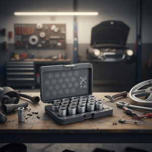 16 Piece <b>Socket</b> Set 1/2 Inch Drive Metric Chrome Vanadium Steel For Automotive Repair - Product Image 3