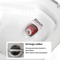 WC Monobloc de Luxe en Céramique, Blanc et Or, Sanitaires Modernes à Double Chasse, Toilettes pour Salle de Bain, Ligne Dorée