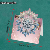 Ensemble de 8 cartes de vœux à peindre au diamant DIY, motifs de Noël, cartes artisanales en diamant pour anniversaire, Thanksgiving et fêtes