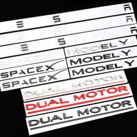 Stiker Logo Huruf 3D ABS Hitam Model 3 MODEL Y X S untuk Bagasi Belakang Mobil, Aksesoris Sekali Pakai untuk Tesla Model X S 3