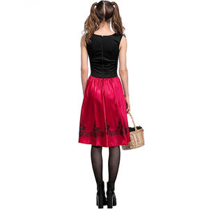 Déguisement <span class=keywords><strong>Adulte</strong></span> Halloween Petit <span class=keywords><strong>Chaperon</strong></span> <span class=keywords><strong>Rouge</strong></span> Cosplay Fête Femme Cape Médiévale Robes Jupes - Product Image 2