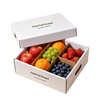 Direct van de fabriek: op maat gemaakte fruitgeschenkdozen met venster en handvat; golfkartonnen dozen; UV-bedrukte kleuren dozen voor fruit