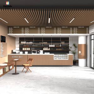 ตู้บาร์ร้านกาแฟและร้านอาหารสไตล์โมเดิร์นแบบสั่งทำ |   เฟอร์นิเจอร์สำหรับโชว์สินค้าและเคาน์เตอร์กาแฟและชา |   โซลูชั่นตกแต่งภายในร้านค้าแบบครบวงจร - Product Image 2