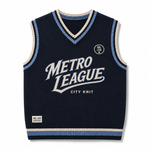 Maillot de basket rétro sans manches style universitaire en tricot - Product Image 2