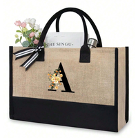 2024 femmes nouveau Jute coton sac écologique recyclable lin sac grand décontracté toile de jute Shopping sac fourre-tout avec Logo personnalisé taille