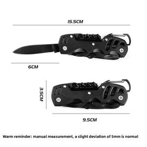 Couteau multifonction pliable portable d'extérieur pour outils EDC, modèle PL-100, pour le camping, la <span class=keywords><strong>randonnée</strong></span> et les situations d'urgence en voiture - Product Image 4