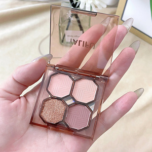 Yali Fu Four-Color Pearlescent Earth Tone <strong>Eyeshadow</strong> <strong>Palette</strong> for Female Students-Party Live Broadcast Net <strong>Red</strong> Powder - Product Image 4