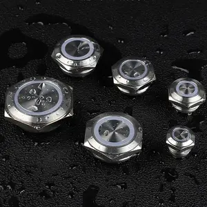 12/16/19/22/25/30mm Electric Waterproof Power Led Light Momentary Short Mini metal Push Button Switch Pressure Switches 24v