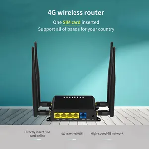 Roteadores lte pptp l2tp 4g lte, suporte, versão abridora, 1000mw, alta potência com 4 peças, antena 5dbi externa 4g, wifi, roteadores móveis