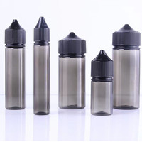 Bouteilles de liquide PET V3 de 10 ml à 120 ml avec bouchon sécurité enfant, compte-gouttes, sérigraphie pour l'emballage