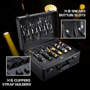 Xách Tay Nhôm Cắt Tóc Trường Hợp Gương Mã Khóa Làm Tóc Hộp Công Cụ Tổ Chức Tàu Du Lịch Trường Hợp Với Salon Vali Cho Thợ Cắt Tóc - Product Image 3