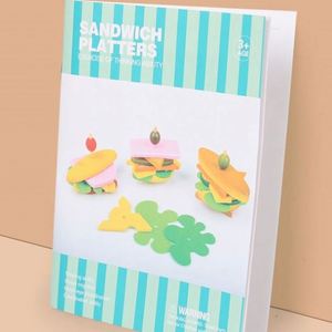 Jouets en bois pour empiler les sandwichs, cadeau de Noël ou d'anniversaire pour les tout-petits, jeu de cuisine d'imitation, ensemble de restauration rapide - Product Image 6