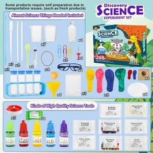 Jouet éducatif cognitif DIY 268 pièces le plus vendu pour jeunes enfants avec logo – 268 expériences chimiques incluses – Pâte à modeler et slime - Product Image 2