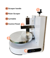 Machine automatique de glaçage et de lissage de gâteaux à la crème commerciale de 4 à 18 pouces