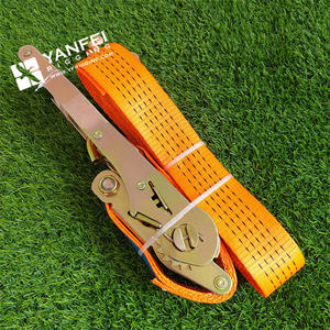 50mm 5T 9mヘビーデューティ牽引トラック格納式ラチェットタイダウンラッシングストラップポリエステル素材ダブルJフック - Product Image 6