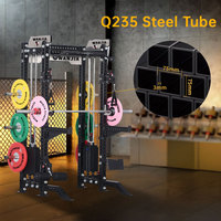Soporte Multifuncional para Sentadillas con Barra de Dominadas y Almacenamiento de Pesas para Gimnasio en Casa, en Oferta