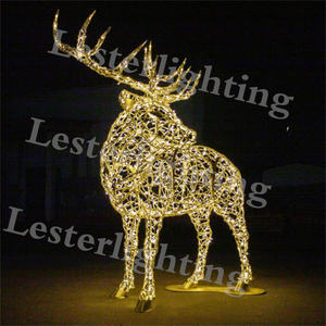 Diseño 2026, <span class=keywords><strong>Reno</strong></span> Navideño LED Multicolor, Decoración para Halloween, Bodas y Hogar, Luz con Motivo de <span class=keywords><strong>Reno</strong></span> 3D, Resistente al Agua para Exteriores - Product Image 5