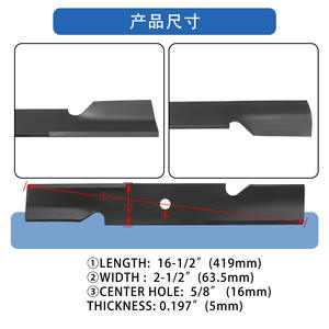 Lame de tondeuse à gazon 601123 A18433-3, paquet de 3, pièce de rechange pour tondeuses Hustler - Product Image 5