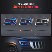 Phares LED VLAND pour Jeep Grand Cherokee WK2 2011-2013 4ème génération (Quatrième Génération WK2)