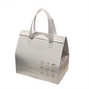 High Quality Brown Waterproof Coated Insulated Lunch Cooler Bag for Kids with Letter Pattern and Custom Logo Packaging bag - Product Image 2