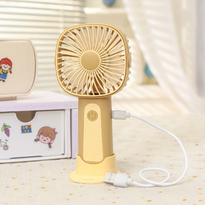 Portable <b>Mini</b> Handheld Fan With Stand Rechargeable Battery 5W DC Motor For <b>Desk</b> Office Use - Product Image 5