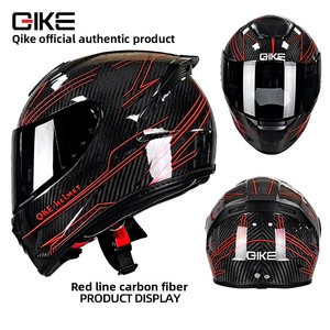 หมวกกันน็อคคาร์บอนไฟเบอร์ Qike รุ่นใหม่ น้ำหนักเบาพิเศษ ได้รับการรับรองมาตรฐาน ECE ดีไซน์เฉพาะตัว ใช้ได้ทุกฤดู แบบเต็มใบ สำหรับใช้งานทั่วไป - Product Image 6