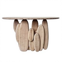 Table décorative murale vintage en bois massif sculpté au design artistique pour hall d'entrée et couloir, mobilier de maison